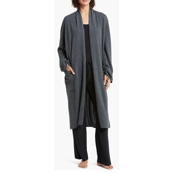 Nordstrom 100% Cashmere Oversized Long Cardigan in Grey NWT Size X-Small - Picture 1 of 8
